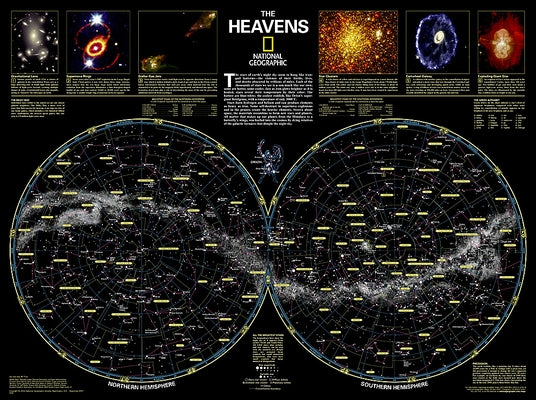 National Geographic Heavens Wall Map (30.5 X 22.75 In) by National Geographic Maps