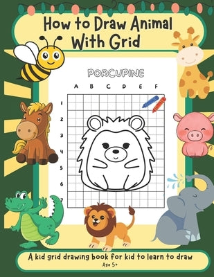 ้How to draw animal with grid: Activity book to learn to draw cute stuff by Activity Kid, Pele