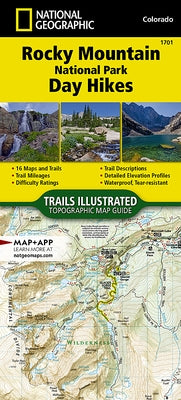 Rocky Mountain National Park Day Hikes Map by National Geographic Maps