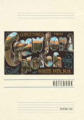 Vintage Lined Notebook Greetings from Crawford Notch, White Mountains by Found Image Press