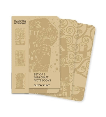 Gustav Klimt Set of 3 Mini Craft Notebooks by Flame Tree Studio