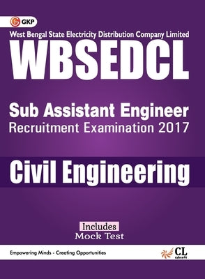 WBSEDCLWest Bengal State Electricity Distribution Company Limited Civil Engineering (Sub Assistant Engineer) by Gkp