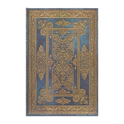 Paperblanks Blue Luxe Luxe Design Hardcover Journal Mini Lined Elastic Band Closure 176 Pg 85 GSM by Paperblanks