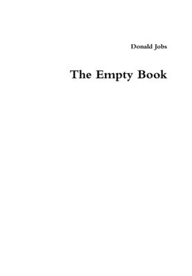 The Empty Book by Jobs, Donald