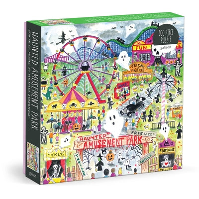Michael Storrings Haunted Amusement Park 500 Piece Puzzle by Galison, Galison