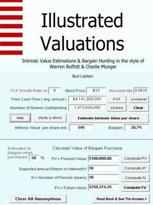 Illustrated Valuations + Intrinsic Value Estimations & Bargain Hunting in the style of Warren Buffett and Charlie Munger by Labitan, Bud