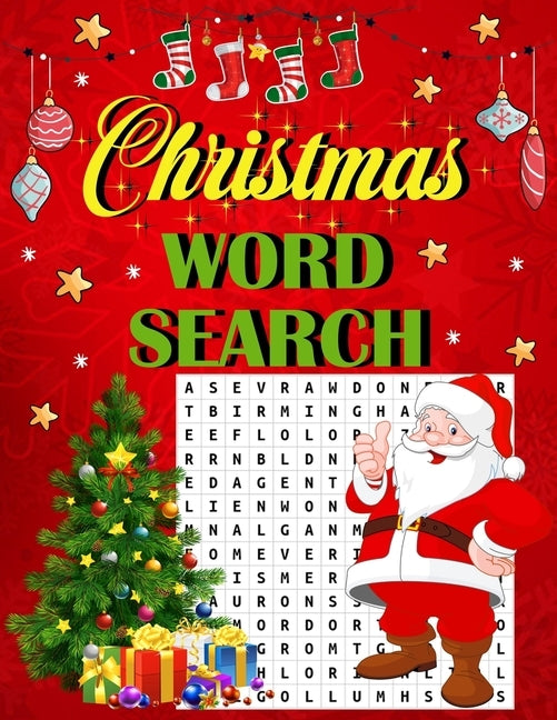 Christmas word search.: Easy Large Print Puzzle Book for Adults, Kids & Everyone for the 25 Days of Christmas. by Press House, Blue Moon