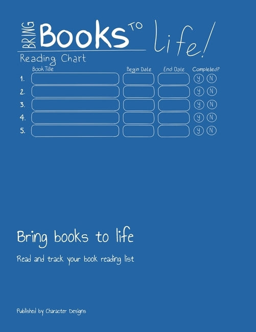 Bring books to life: Read and track your book reading list by Designs, Character