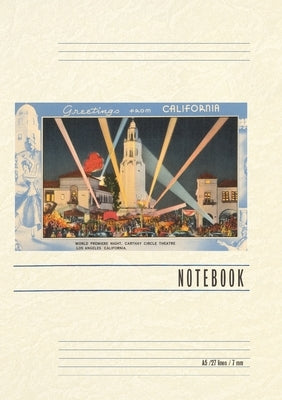 Vintage Lined Notebook Greetings from California, Movie Premiere by Found Image Press