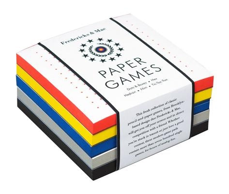 Fredericks & Mae Paper Games: Dots & Boxes - Hex - Hedron - Nim - Tic-Tac-Toe by Fredericks & Mae