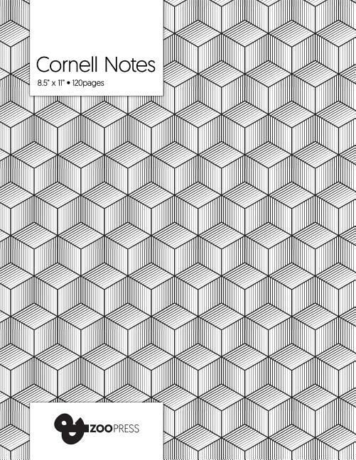 Cornell Notes: Geometric Cubes - Best Note Taking System for Students, Writers, Conferences. Cornell Notes Notebook. Large 8.5 x 11, by &zoo Press