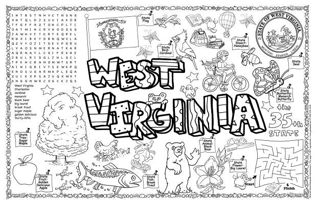 West Virginia Symbols & Facts Funsheet - Pack of 30 by Gallopade, International