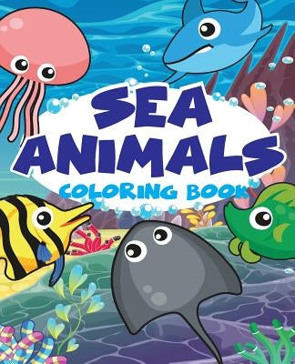 Sea animal Vol1; Easy coloring book for kids toddler, Imagination learning in school and home: Kids coloring book helping brain function, creativity, by Leaves, Banana