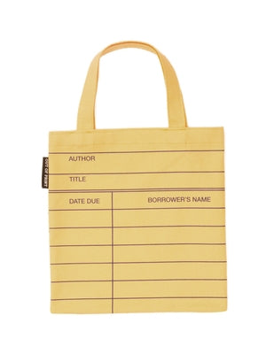 Library Card (Yellow) Mini Tote Bag by Out of Print