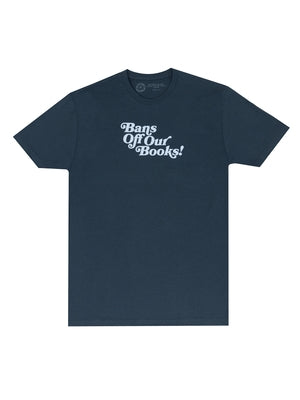 Bans Off Our Books (Blue) Unisex T-Shirt Small by Out of Print