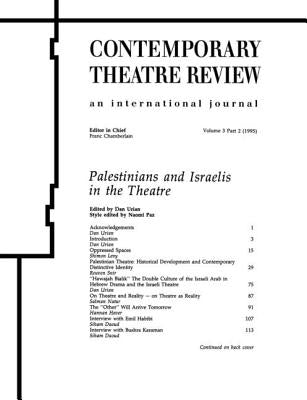 Palestinians and Israelis in the Theatre by Urian, Dan
