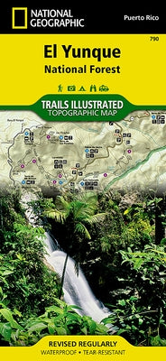 El Yunque National Forest Map by National Geographic Maps - Trails Illust