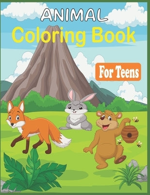 Animal Coloring Book For Teens: 45 Stress Relieving cute animal designs to color by Roy, Alex
