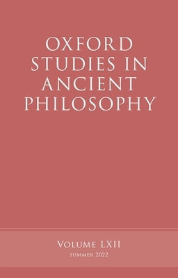 Oxford Studies in Ancient Philosophy, Volume 62 by Caston, Victor