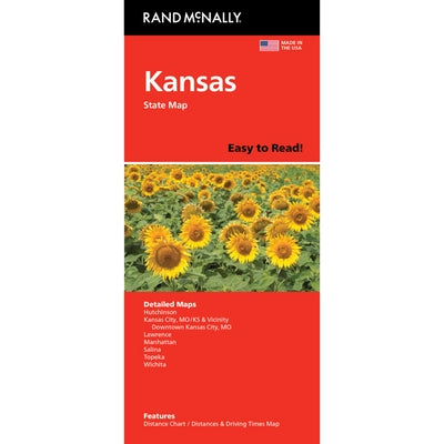 Kansas Easy to Read State Map: KS by Rand McNally