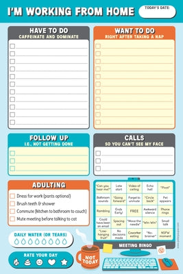Note Pad I'm Working from Home Daily Planner Pad (60 Sheets) (Note Pads) by Peter Pauper Press Inc