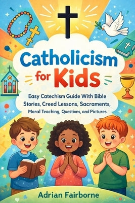 Catholicism for Kids: Easy Catechism Guide With Bible Stories, Creed Lessons, Sacraments, Moral Teaching, Questions, and Pictures by Fairborne, Adrian