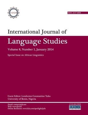 International Journal of Language Studies (IJLS) - volume 8(1) by Salmani Nodoushan, Mohammad Ali