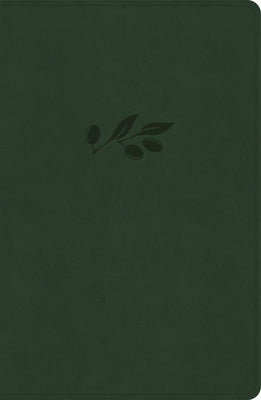 CSB Personal Size Giant Print Bible, Olive Leathertouch by Csb Bibles by Holman