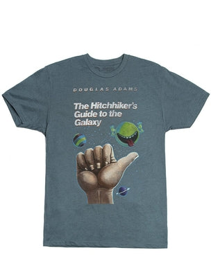 The Hitchhiker's Guide to the Galaxy (Indigo) Unisex T-Shirt Medium by Out of Print