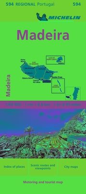 Michelin Portugal, Madeira Road and Tourist Map 594 by Michelin