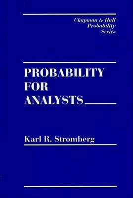Probability for Analysts by Stromberg, Karl