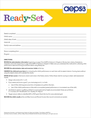 Aeps(r)-3 Ready-Set by Bricker, Diane