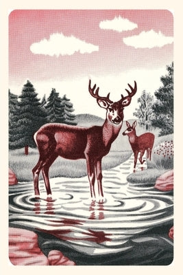 Vintage Journal Deer in Stream by Found Image Press