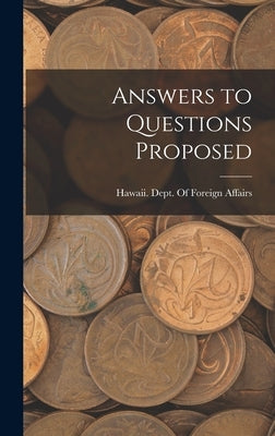 Answers to Questions Proposed by Hawaii Dept of Foreign Affairs