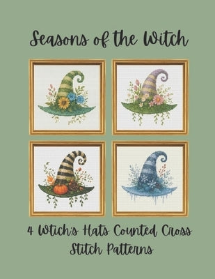 Seasons of the Witch: 4 Witch's Hats Counted Cross Stitch Patterns by Media, Paper Moon