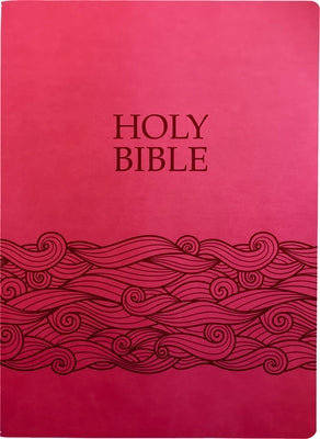 Kjver Holy Bible, Wave Design, Large Print, Berry Ultrasoft: (King James Version Easy Read, Red Letter, Pink) by Whitaker House