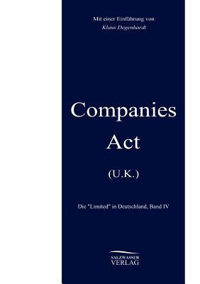 Companies Act U.K. by Degenhardt, Klaus