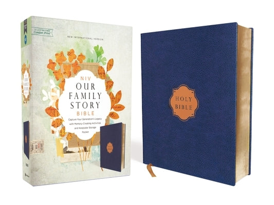 Niv, Our Family Story Bible, Cloth Over Board, Navy, Red Letter Edition, Comfort Print: Capture Your Generation's Legacy with Memory-Creating Activiti by Zondervan