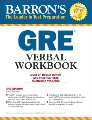 GRE Verbal Workbook by Geer, Philip