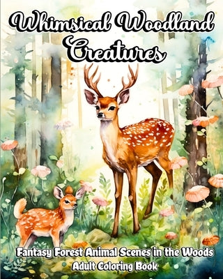 Whimsical Woodland Creatures: Adult Coloring Book of Fantasy Forest Animal Scenes in the Woods by Jones, Willie
