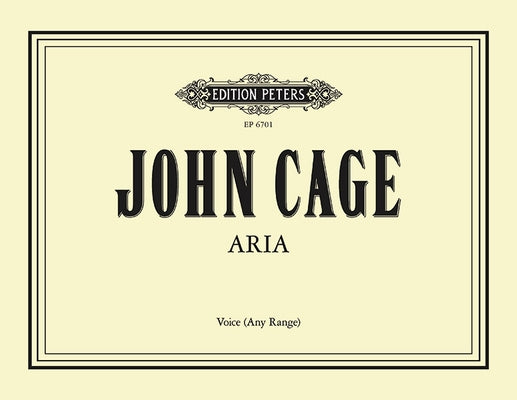 Aria for Voice (Any Range): Sheet by Cage, John