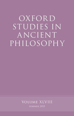 Oxford Studies in Ancient Philosophy, Volume 48 (UK) by Inwood, Brad