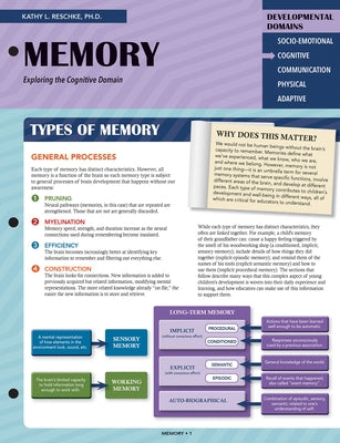 Memory: Exploring the Cognitive Domain by Reschke, Kathy L.