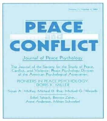 Pioneers in Peace Psychology: Doris K. Miller: A Special Issue of Peace and Conflict: Journal of Peace Psychology by Wagner, Richard V.