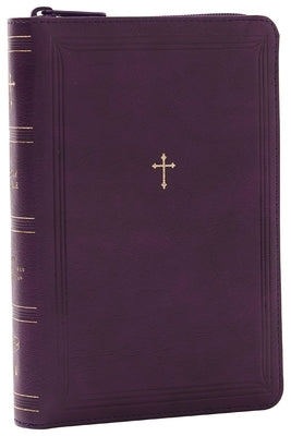 Nkjv, Compact Paragraph-Style Reference Bible, Leathersoft, Purple with Zipper, Red Letter, Comfort Print: Holy Bible, New King James Version by Thomas Nelson