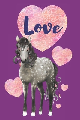 Love: Dapple Grey Horse with Hearts by Journals, Deronia
