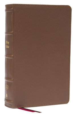 Kjv, Personal Size Large Print Single-Column Reference Bible, Genuine Leather, Brown, Red Letter, Comfort Print: Holy Bible, King James Version by Thomas Nelson