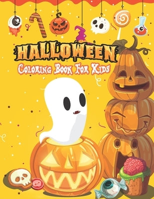 Halloween Coloring Book For Kids: Amazing children coloring hand drawn doodle style pumpkin, ghost, bat, autumn, shadows and more, fantasy coloring bo by Press, Ssr