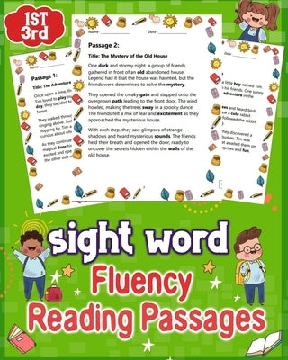 sight word fluency reading passages for Grades 1st to 3rd: Elevate early reading skills with our engaging sight word fluency passages designed for Gra by Maria, Asia