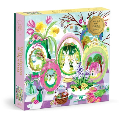 Windows to Spring 500 Piece Foil Puzzle by Galison